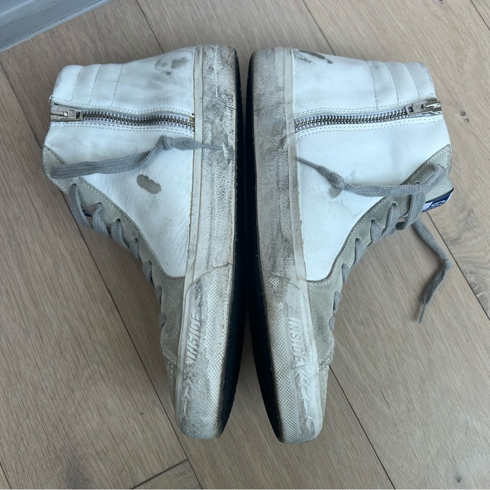 Golden Goose Women's Slide High Top Sneakers in White - Picture 6 of 11
